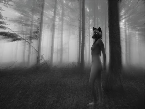 WOMAN AND WOLF
